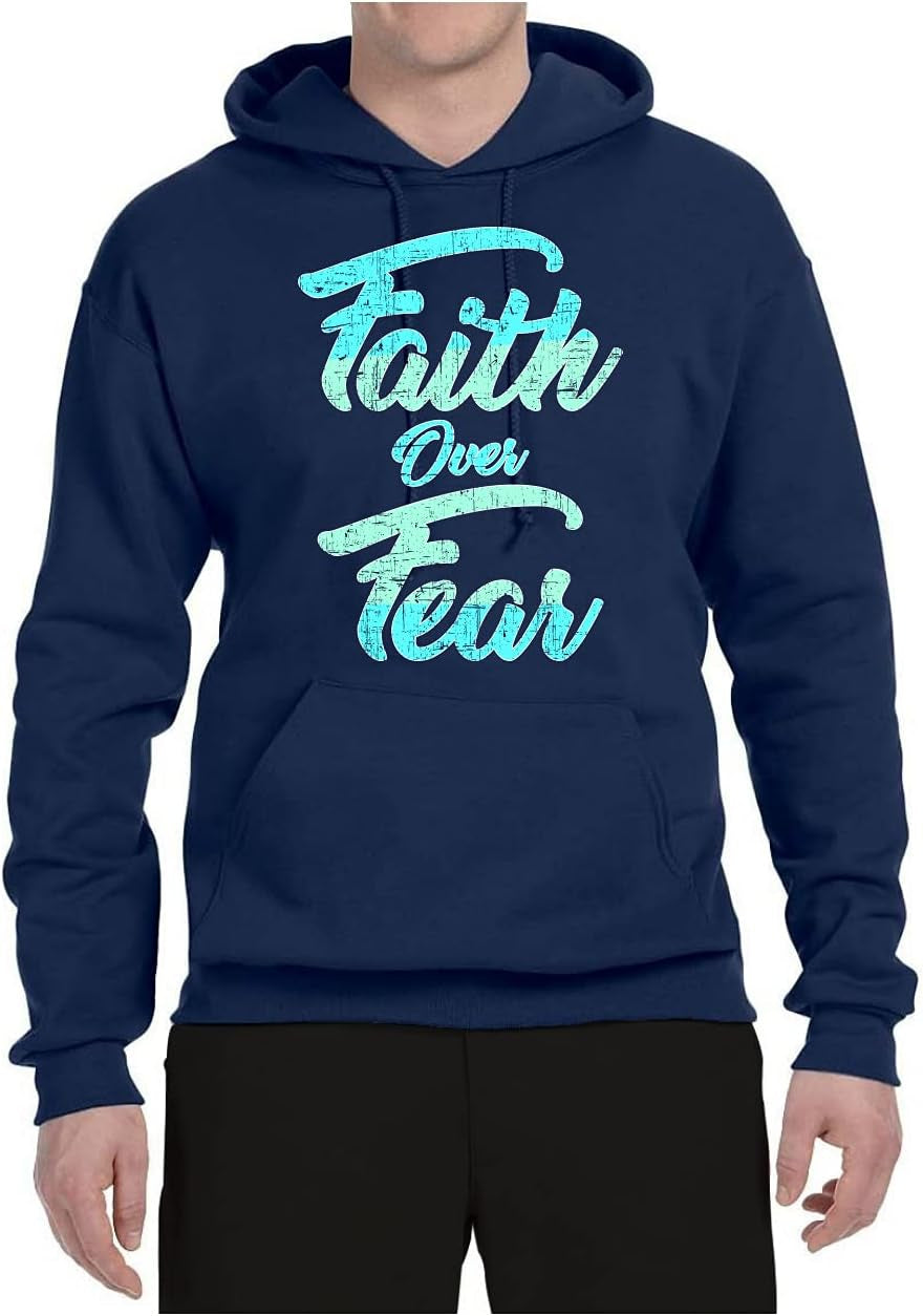 Faith over Fear Inspirational Christian Unisex Hoodie Sweatshirt