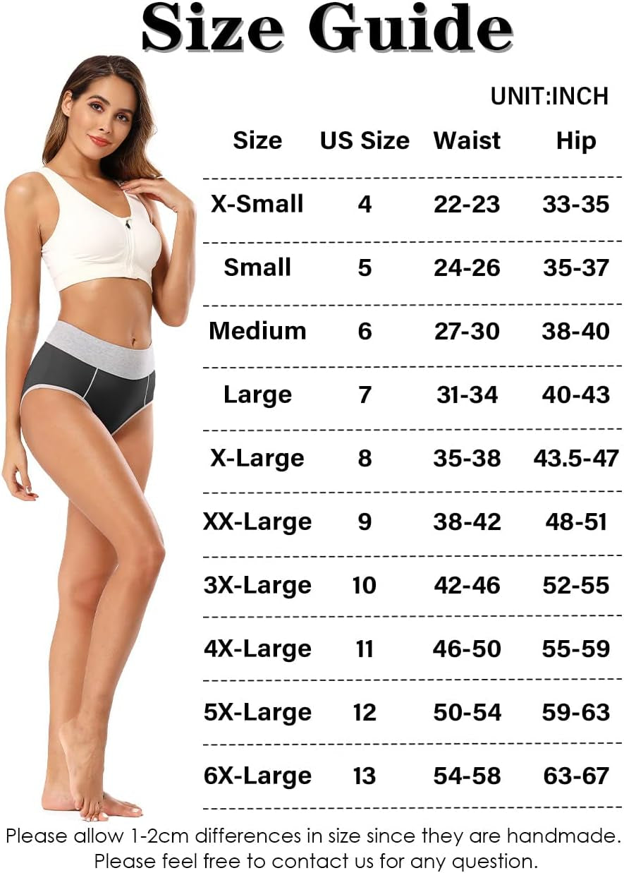 Womens Cotton Underwear High Waist Full Coverage Briefs Soft Breathable Postpartum Panties Stretch Underpants