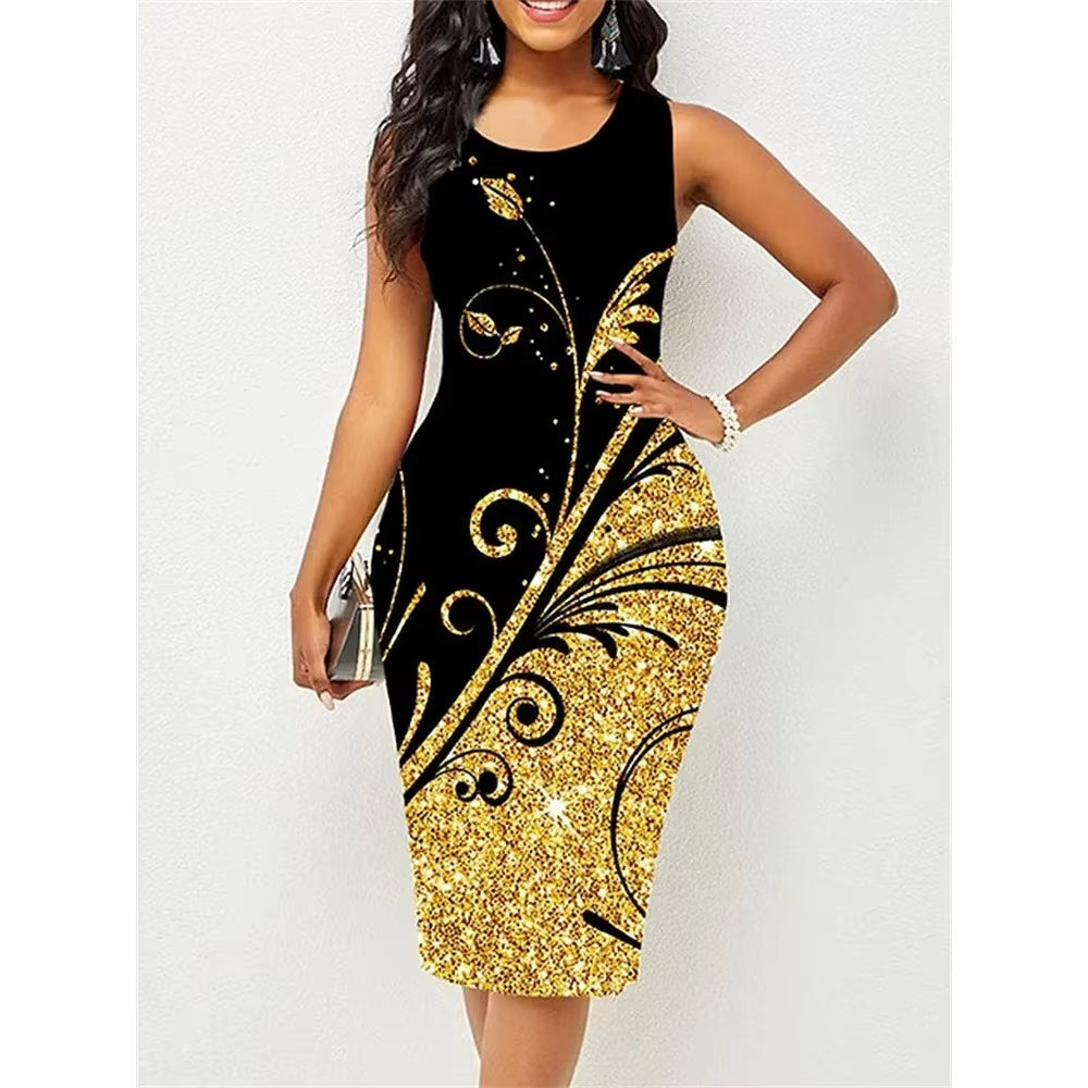 Vintage Floral Print Dresses for Women Vestidos Tank Dress Party Sexy Sundress 2024 Casual Sleeveless Elegant Basic Robe