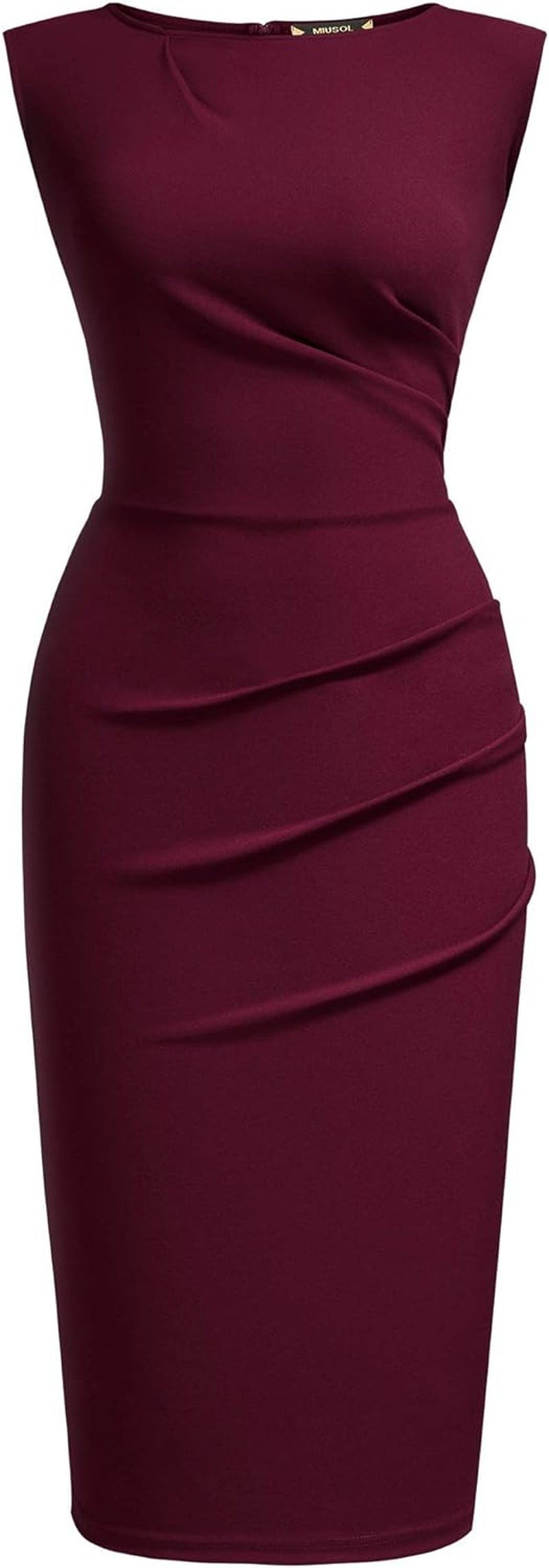 Women'S Retro Ruffle Style Slim Work Pencil Dress