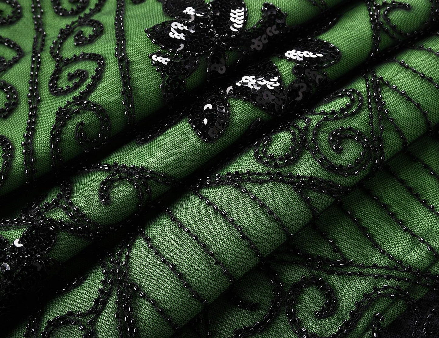 Women'S Flapper Dresses 1920S Sequins Art Deco Gatsby Cocktail Dress with Sleeve